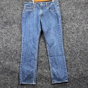 Bonobos Mens Straight Leg Jeans Medium Wash Blue Denim 33x32 Stretch RN128054